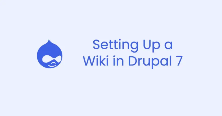Setting up a wiki in drupal