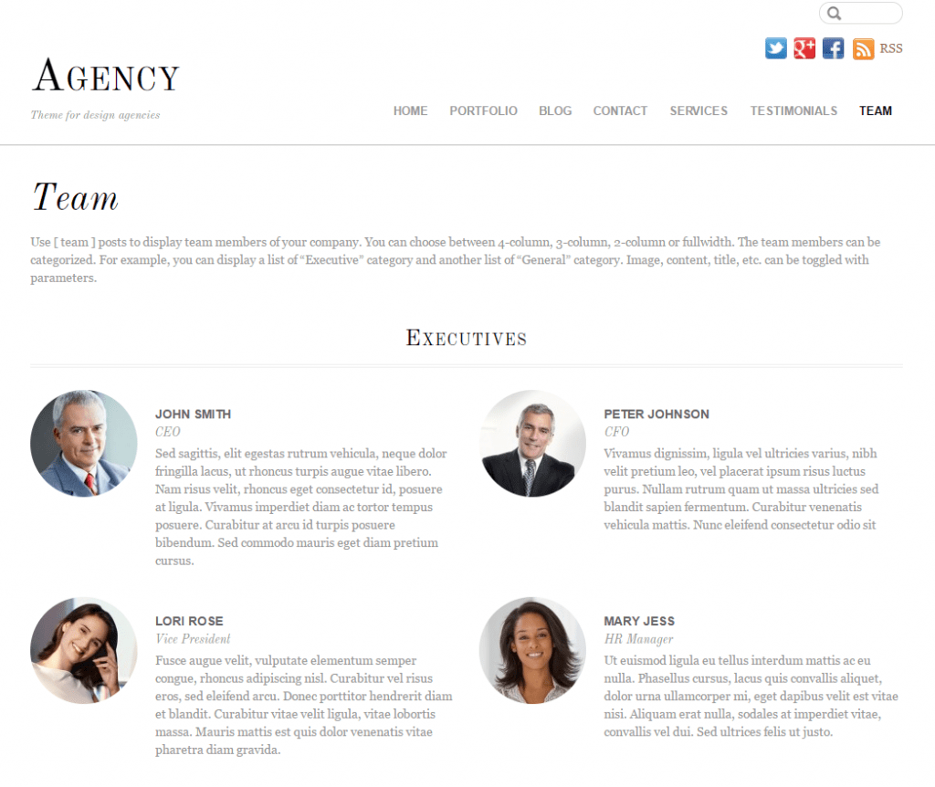 agency theme