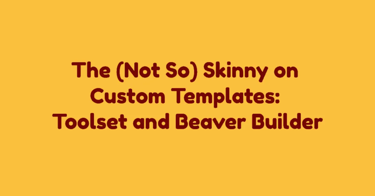 Cpt templates and toolset