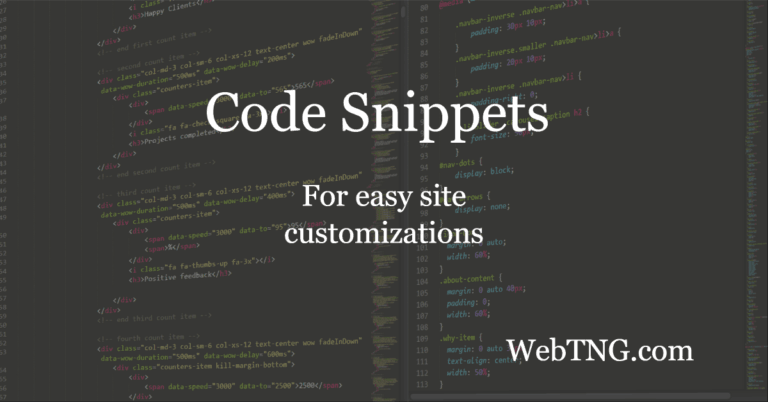 code snippets