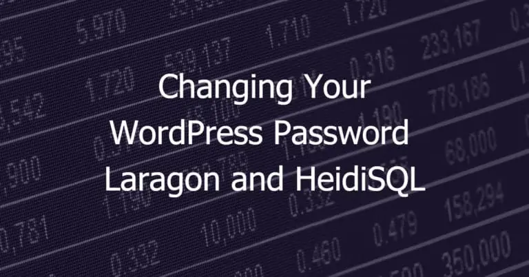 wordpress laragon heidisql tutorial