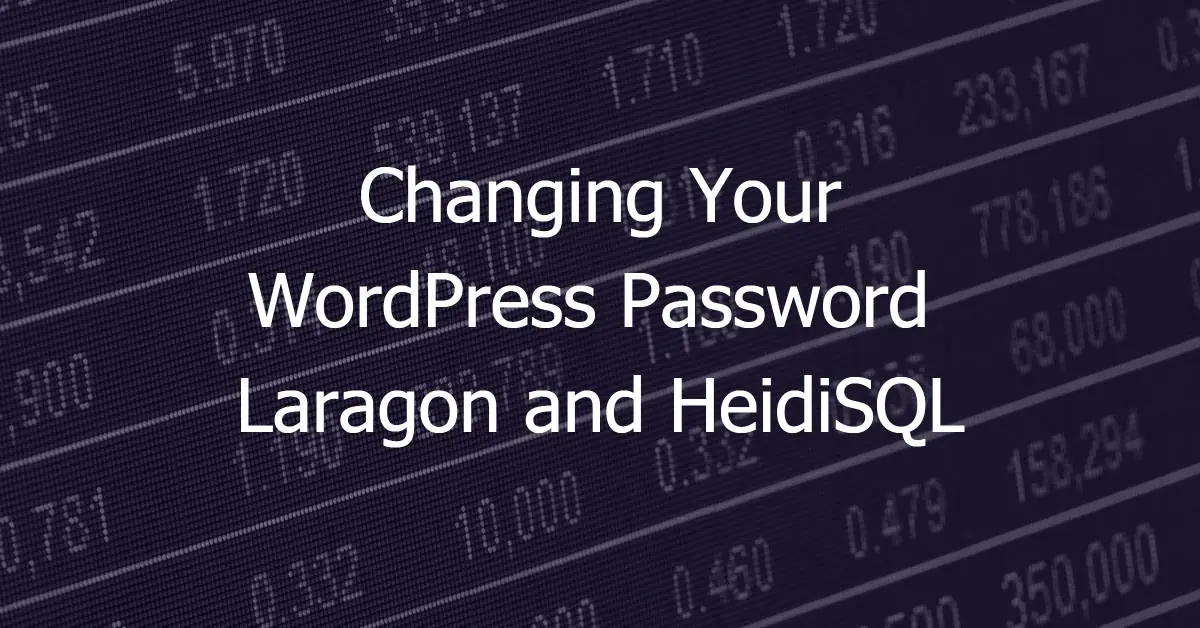 wordpress laragon heidisql tutorial