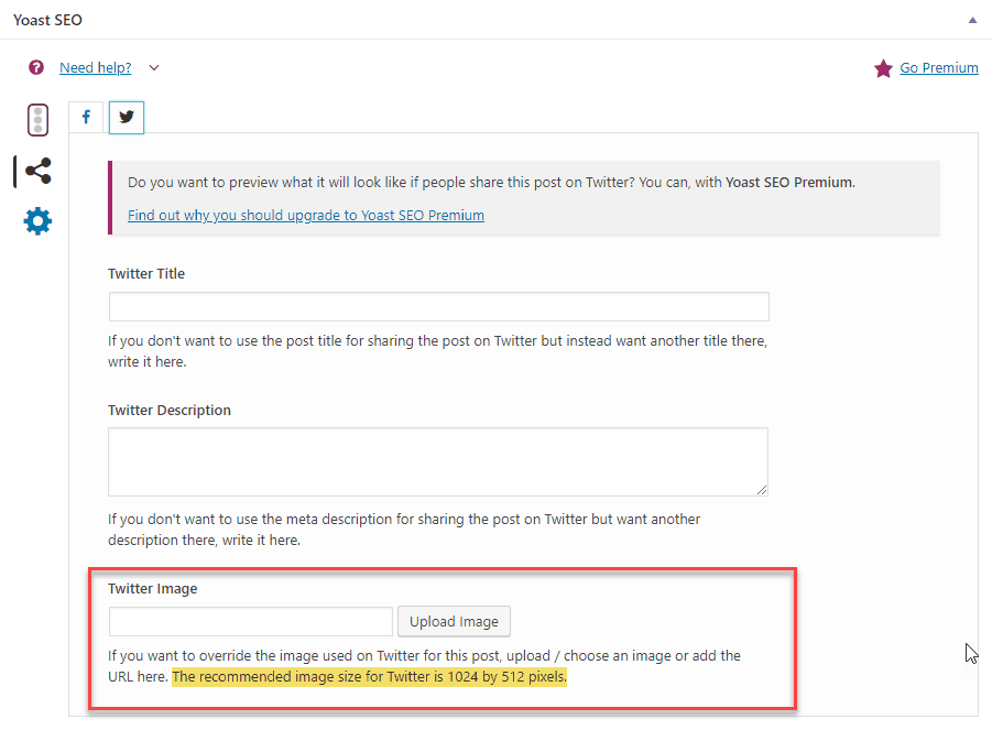 yoast twitter share dialog