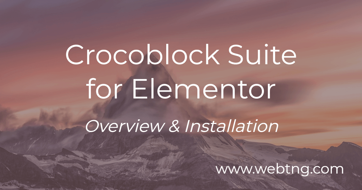 crocoblock suite for elementor overview