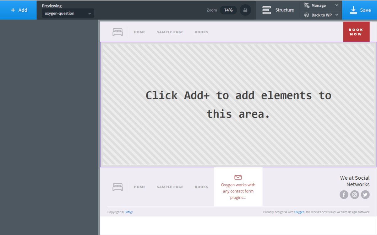 oxygen default template