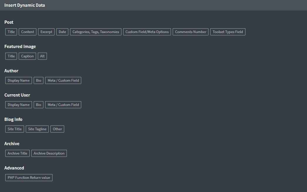 oxygen editor dynamic fields