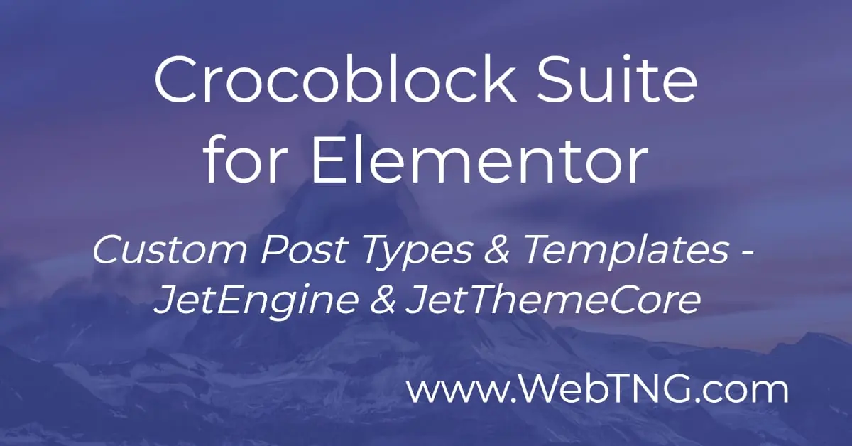 Crocoblock Suite for Elementor: Custom Post Types & Templates ...