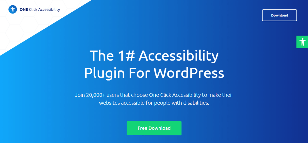 one click accessibility website