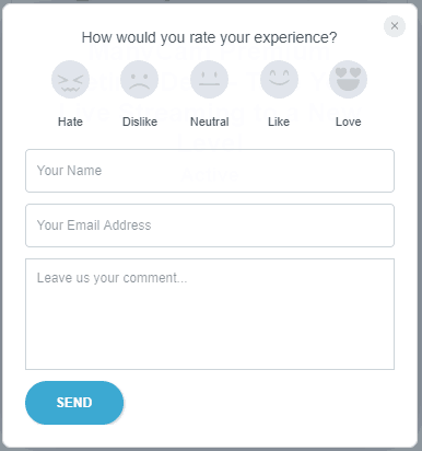 userback as contact form
