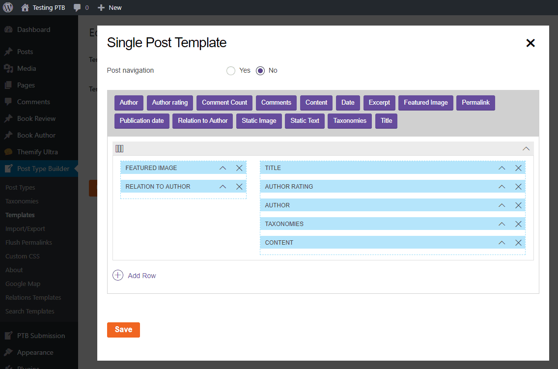 ptb template builder