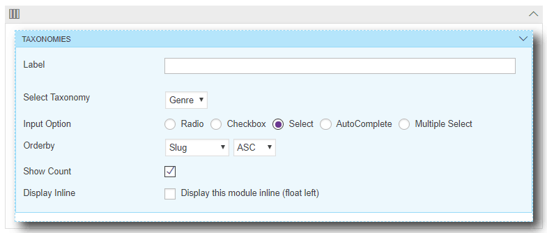 search field expanded