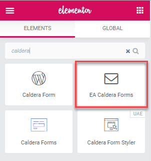 Essential Addons Caldera Forms Widget
