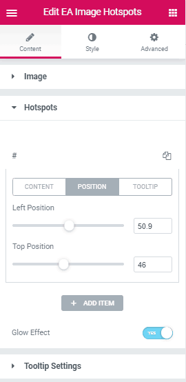 Essential Addons Hotspot Widget - Position