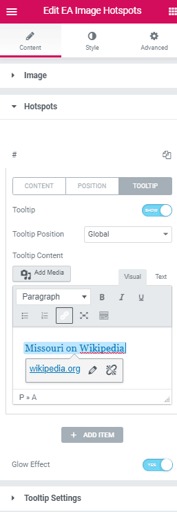 Essential Addons Hotspot Widget - Tooltip