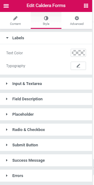 Power Pack style tab for the Caldera Forms widget