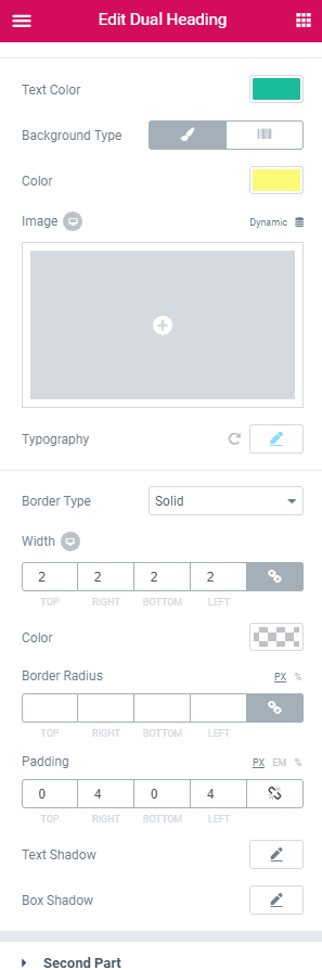 Power Pack Dual Color Settings - Style Tab