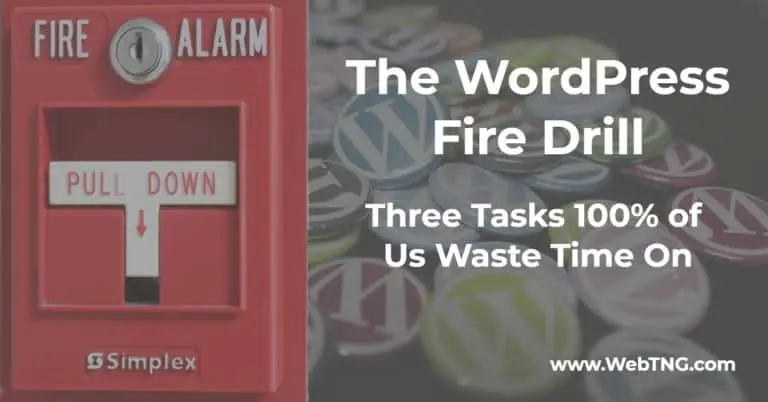 the wordpress fire drill