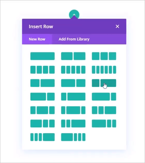 Divi choose row layout