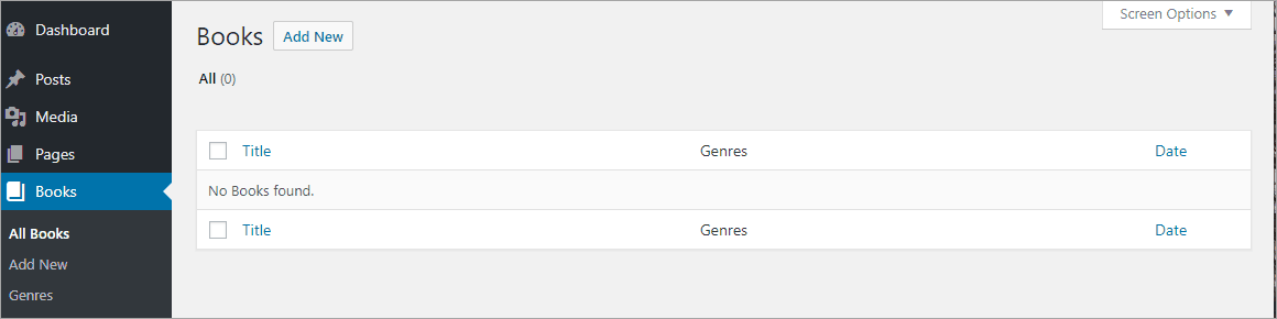 CPT UI results - new custom post type and taxonomy