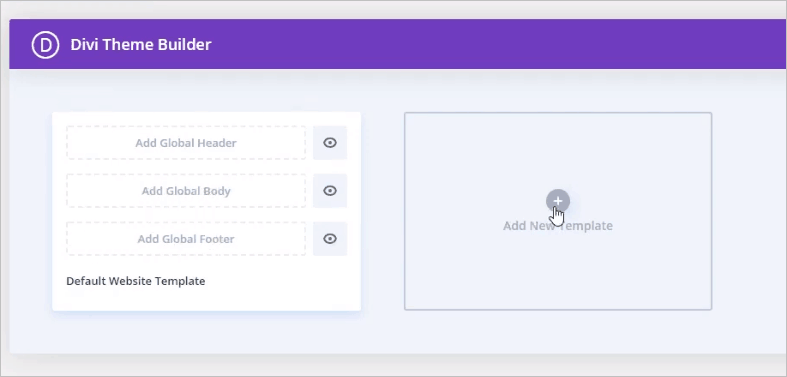 Divi add new template
