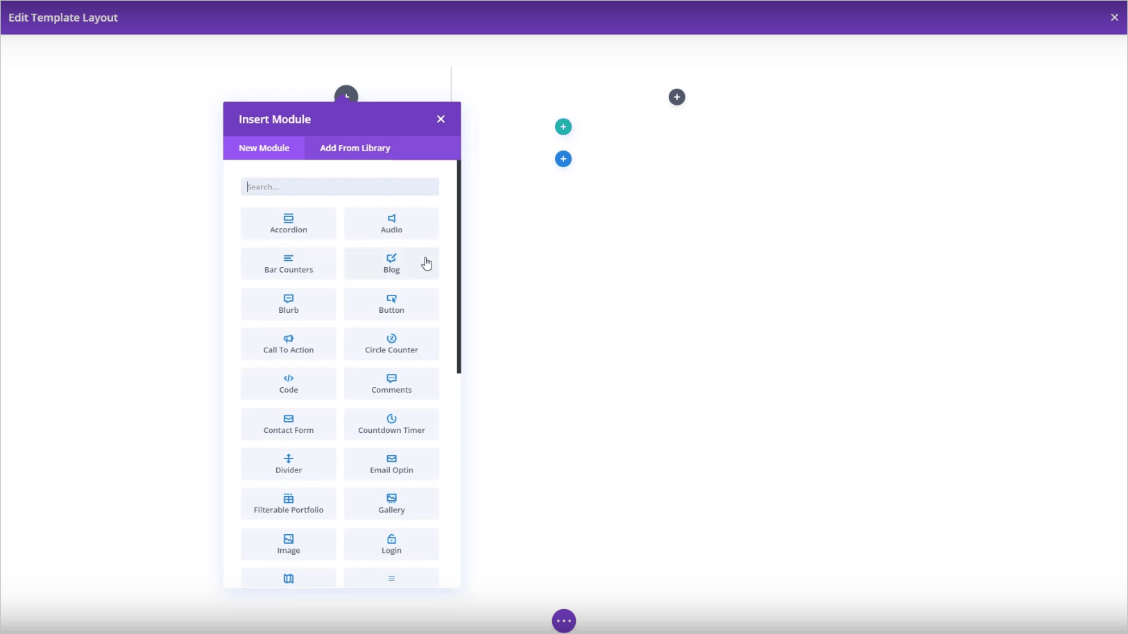 Divi insert module