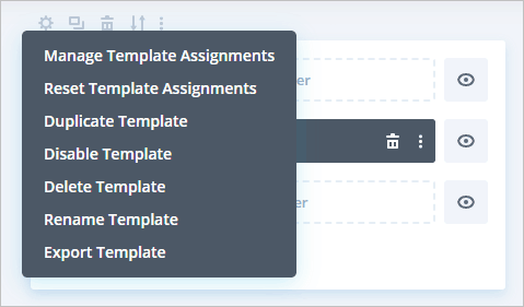 Divi template more advanced options