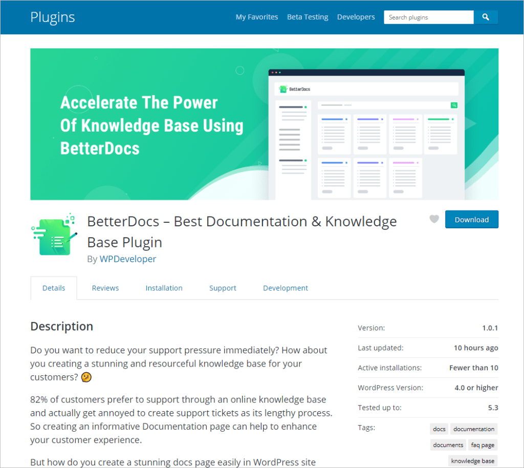 BetterDocs - A Knowledge Base For Your Site - WebTNG