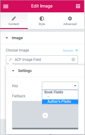 select the field