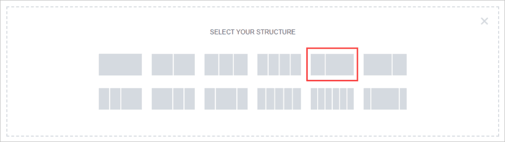 default row and column options