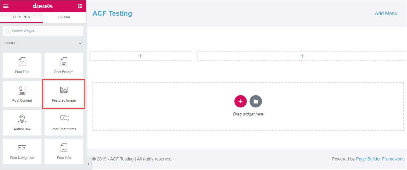 single template widgets