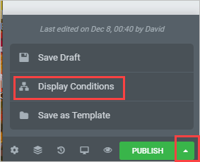 check display conditions