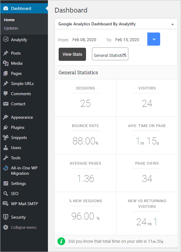Analytify - A Good Free Google Analytics Plugin - WebTNG