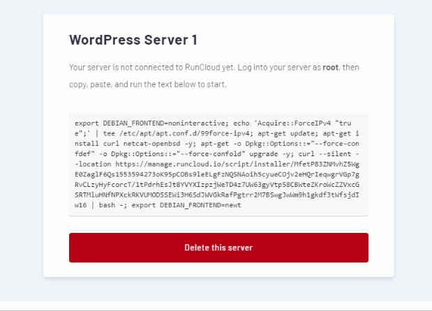 Runcloud Install Script