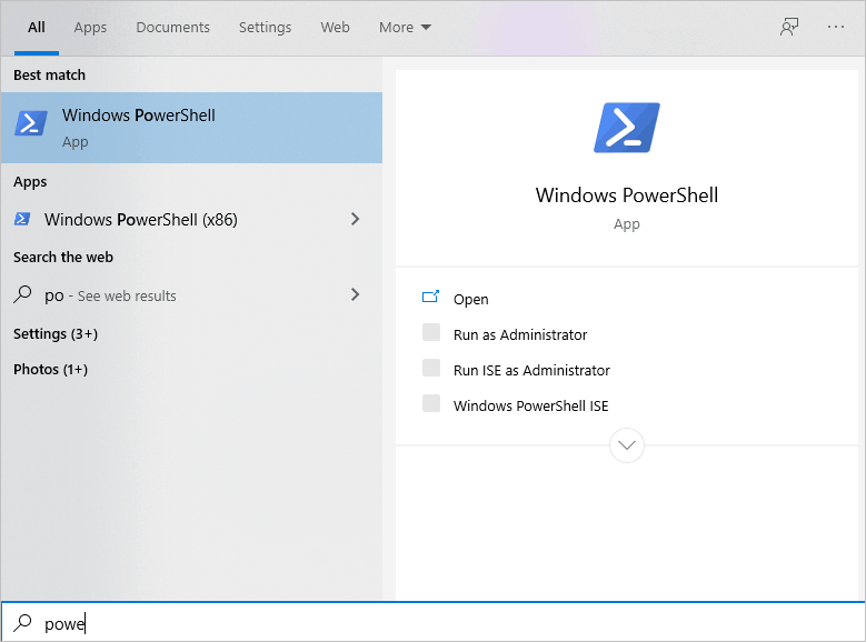 Windows Search Powershell