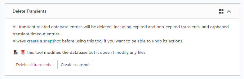 Wp Reset Delete Transients Form