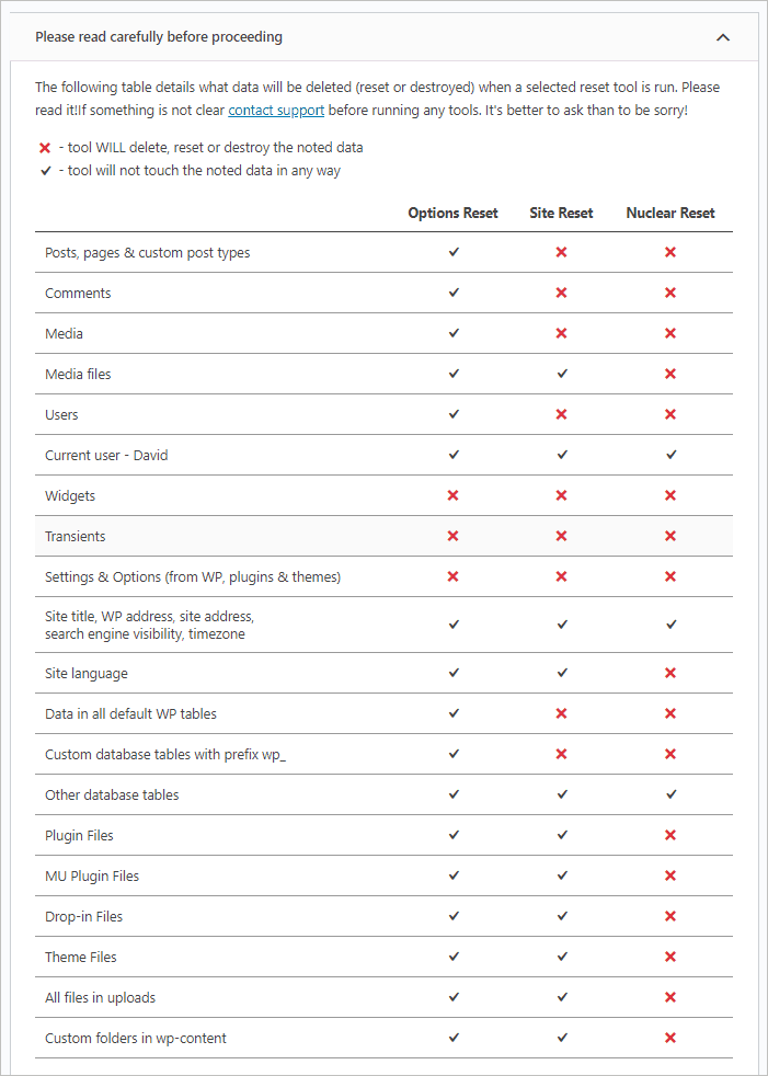 Wp Reset Pro Instructions