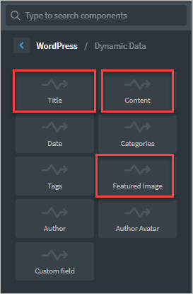 Dynamic Content Elements