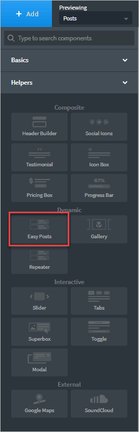 Easy Posts Element