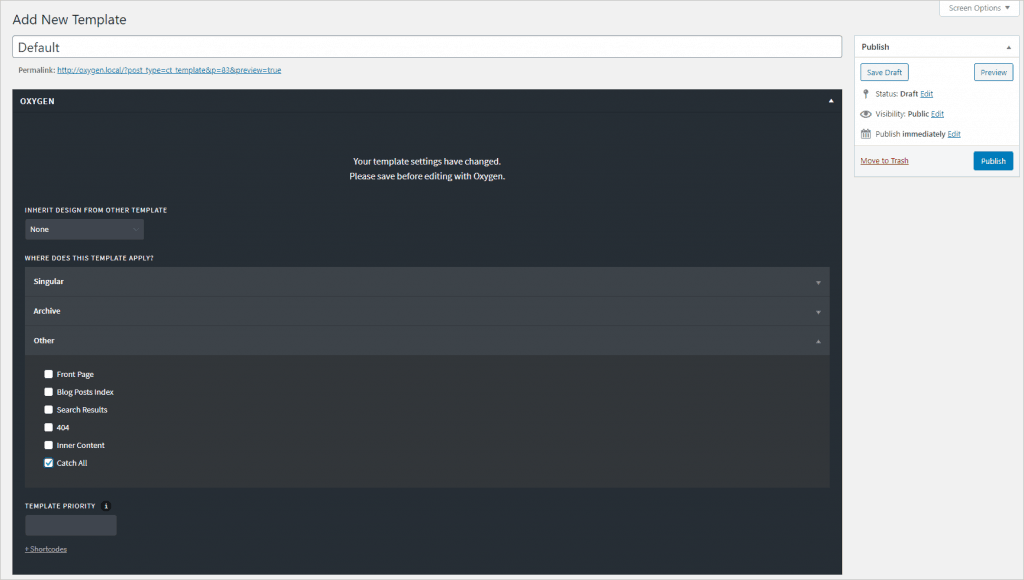 Oxygen Default Catchall Template