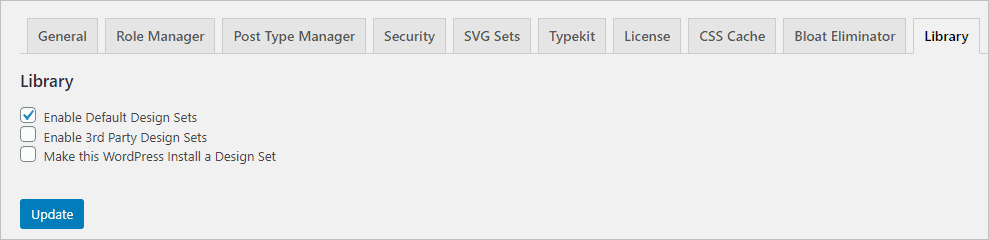 Oxygen Library Settings