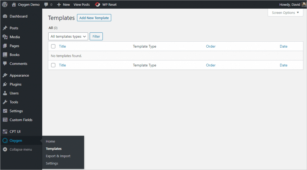 Oxygen Templates Page