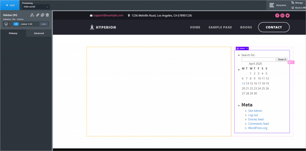 Sidebar Added
