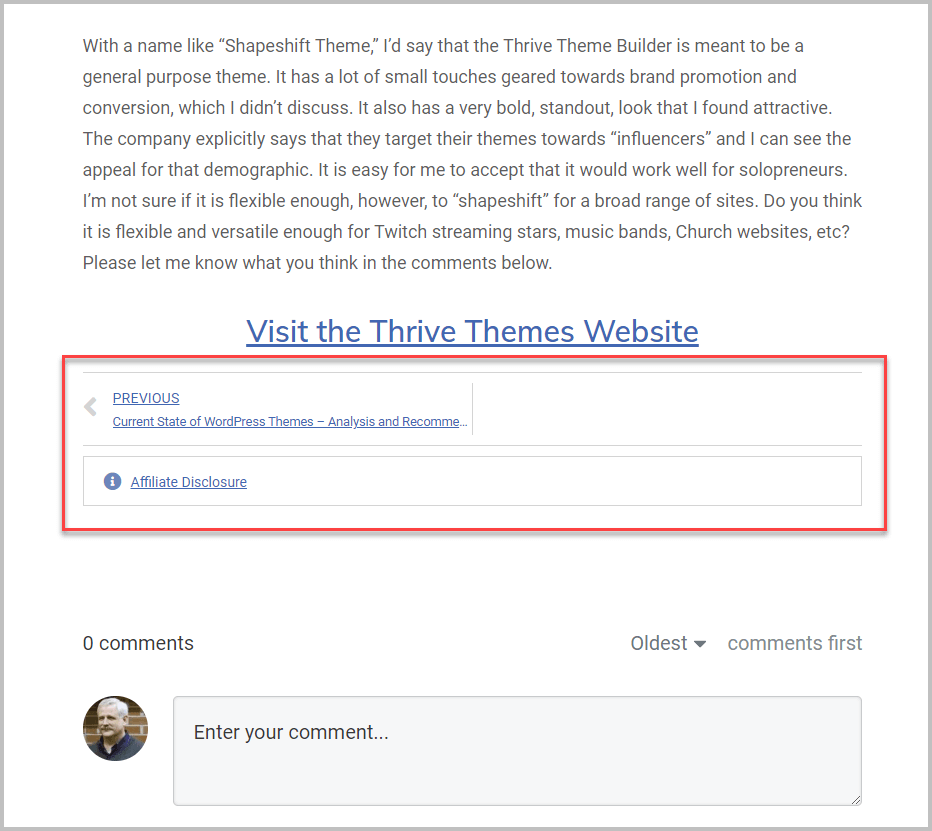 Bottom Of Post Template Created With Elementor