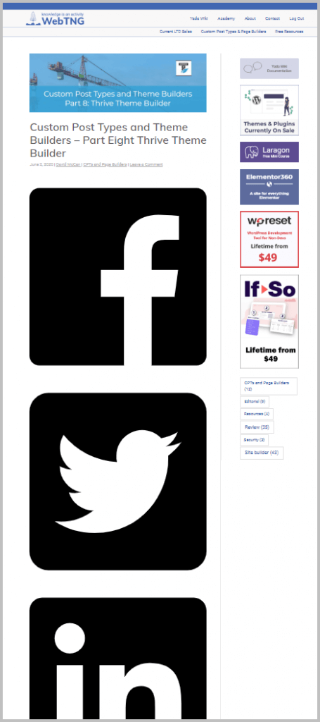 Uag Social Buttons