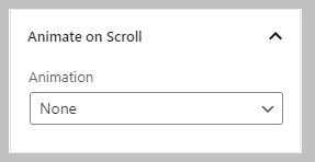 Column Animate On Scroll Settings