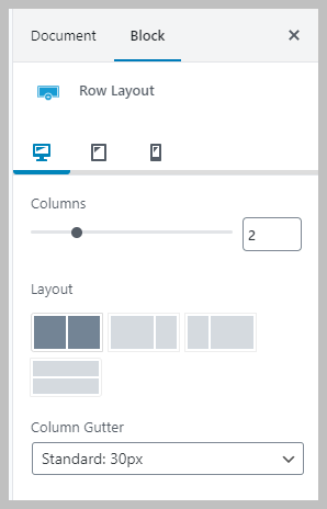 Device Size Settings And Stacking Settings
