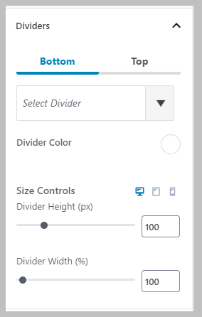 Row Divider Settings