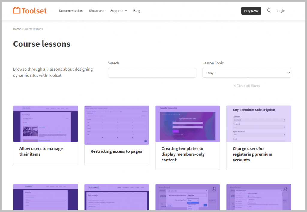 Toolset Documentation Search