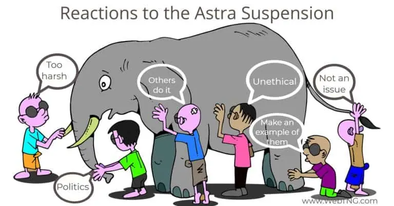 Reactions to the Astra Suspension