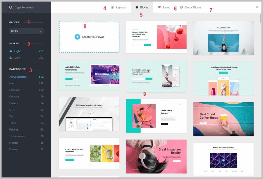 Brizy Template Options
